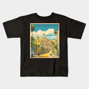 Fortaleza Ceara Brazil Vintage Tourism Travel Poster Art Kids T-Shirt